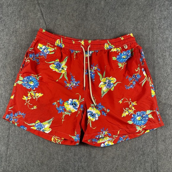 Polo Ralph Lauren Swim Trunks Mens 2XL 6"‎ Swimwear Floral Aloha Hawaiian Shorts - Picture 3 of 15